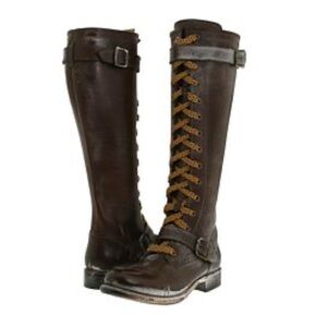 Frye Jenna Cap Toe Lace Up Boots Tall